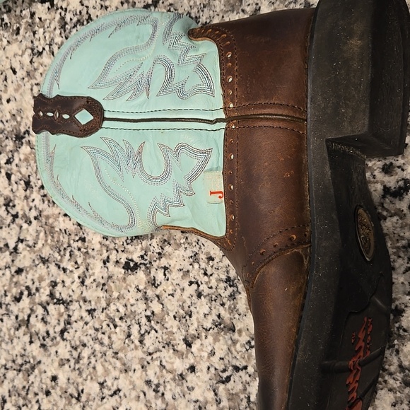 JUSTIN GYPSY CASUAL FOOT WITH BAY APACHE COWHIDE FOOT COWGIRL BOOTS. SIZE 8.5 - Picture 9 of 11